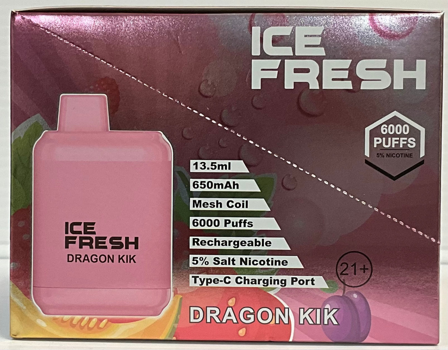 Ice Fresh 6000 Puffs (BUY 10 GET FREE 10)